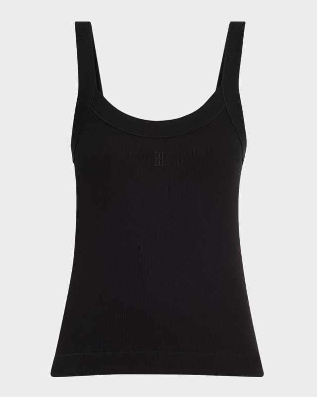 Frillio Ribbed Monogram Tank Top